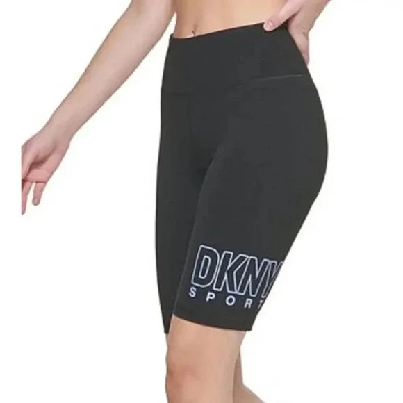 DKNY Women S High Waist Bike Shorts Black Size X -Small BRAND NEW WITH TAGS - Picture 1 of 4